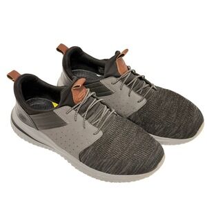 Skechers Wide Fit Air Cooled Memory Foam Mens Sneakers Shoes Black/Gray Sz 10.5